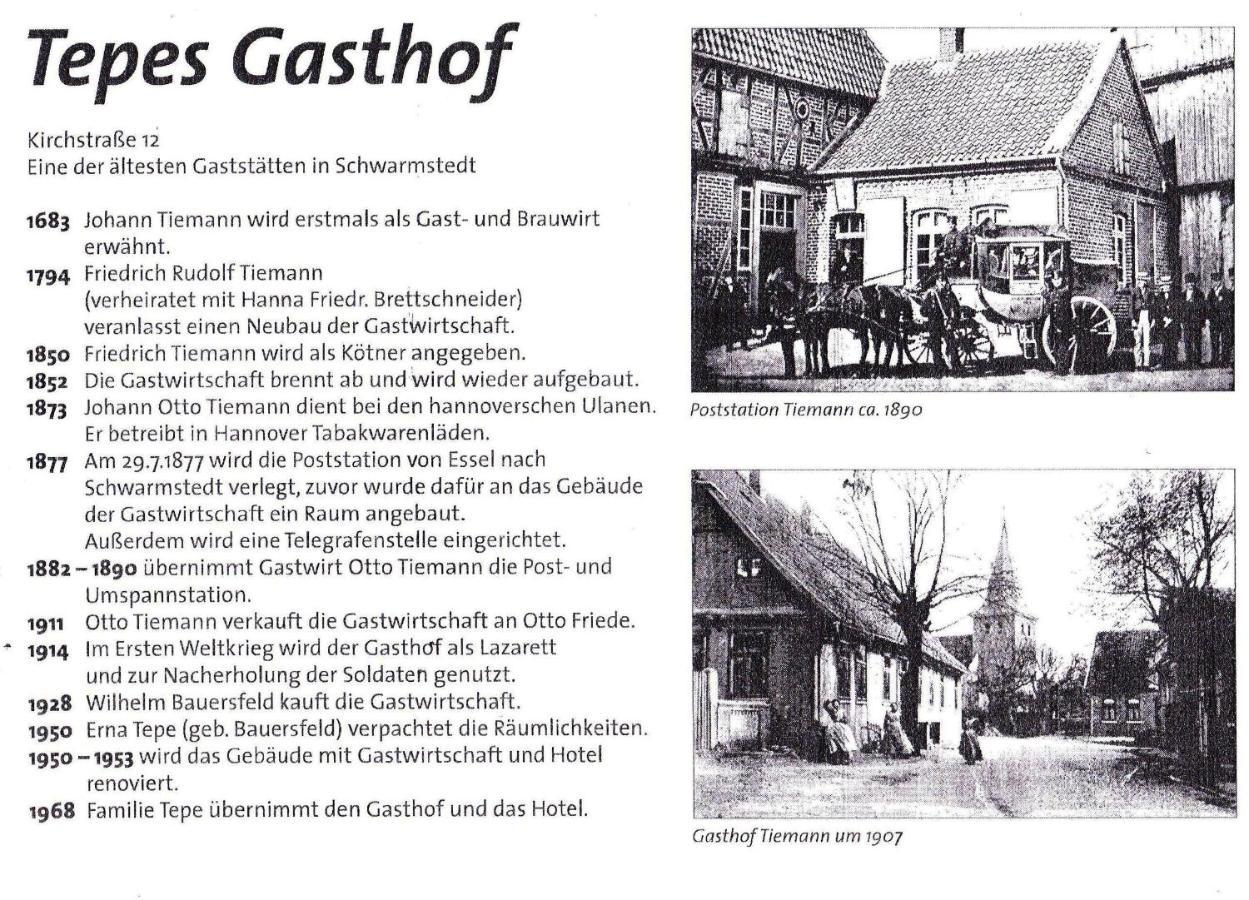 Tepe'S Gasthof Hotel Schwarmstedt Exterior photo